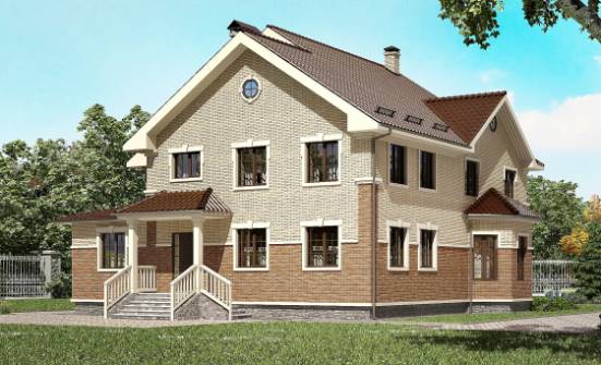 300-004-Л Проект двухэтажного дома, большой загородный дом из газобетона Новокуйбышевск | Проекты домов от House Expert