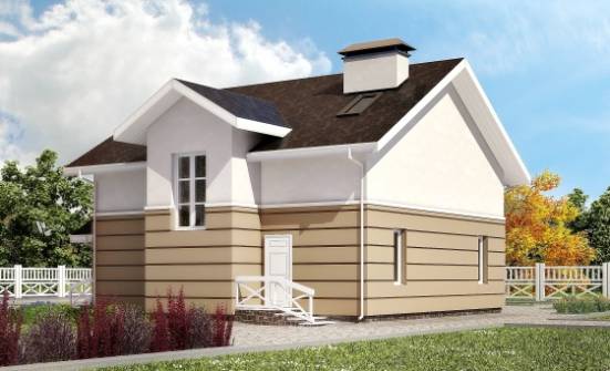 155-009-П Проект двухэтажного дома с мансардой, уютный дом из газосиликатных блоков Отрадный | Проекты домов от House Expert