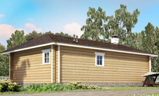 095-001-Л Проект одноэтажного дома, небольшой дом из бревен Жигулёвск | Проекты домов от House Expert