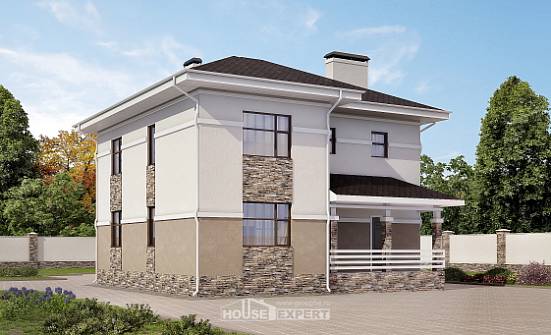 150-014-П Проект двухэтажного дома, доступный загородный дом из арболита Новокуйбышевск | Проекты домов от House Expert