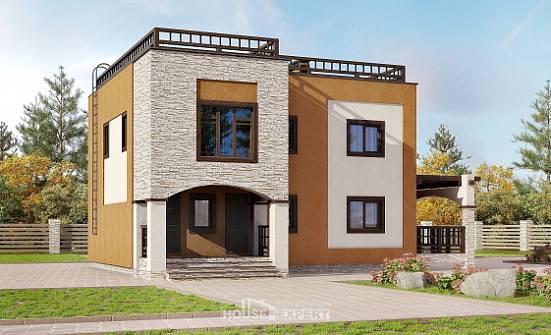 150-010-Л Проект двухэтажного дома, недорогой дом из кирпича Самара | Проекты домов от House Expert