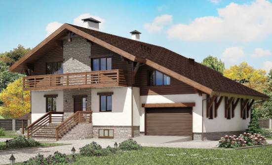420-001-П Проект трехэтажного дома мансардный этаж и гаражом, уютный дом из кирпича Жигулёвск | Проекты домов от House Expert