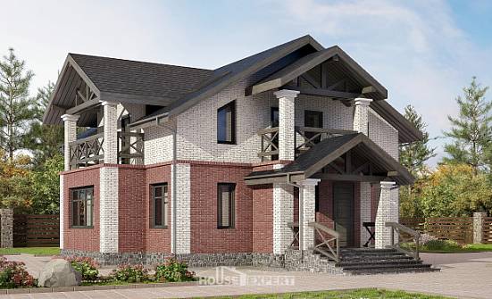160-014-Л Проект двухэтажного дома, бюджетный дом из арболита Отрадный | Проекты домов от House Expert