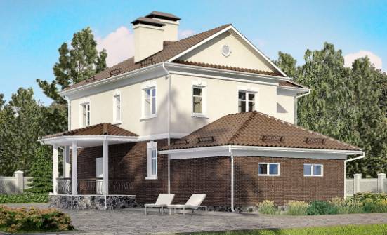 190-002-Л Проект двухэтажного дома, гараж, современный коттедж из твинблока Жигулёвск | Проекты домов от House Expert