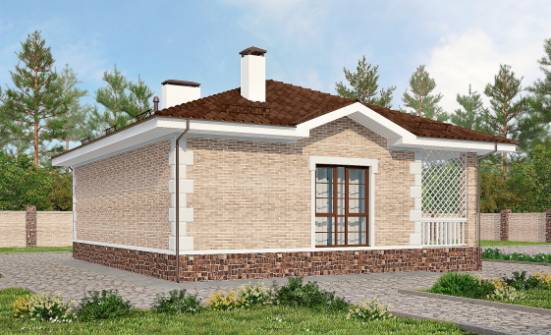 065-002-П Проект бани из кирпича Самара | Проекты одноэтажных домов от House Expert