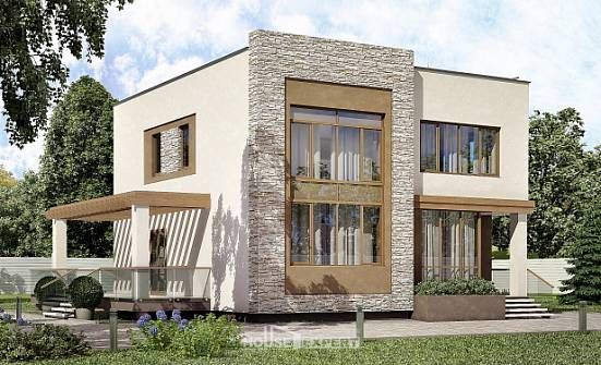 185-001-П Проект двухэтажного дома, классический загородный дом из поризованных блоков Новокуйбышевск | Проекты домов от House Expert