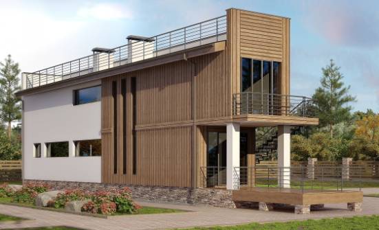 100-003-Л Проект двухэтажного дома, бюджетный домик из твинблока Самара | Проекты домов от House Expert