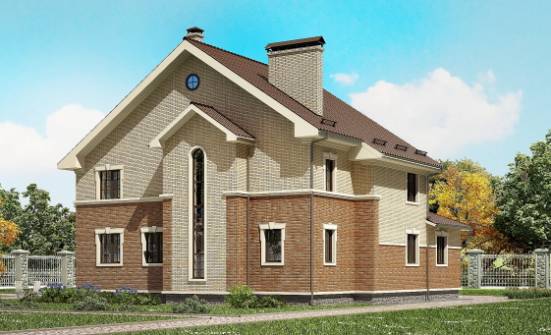 300-004-Л Проект двухэтажного дома, большой загородный дом из газобетона Новокуйбышевск | Проекты домов от House Expert
