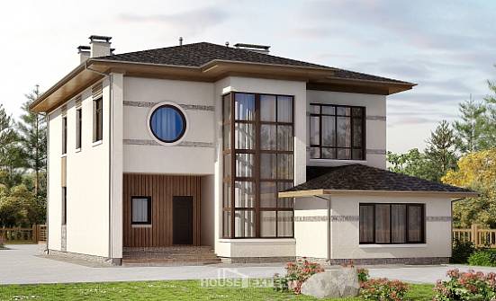 345-001-П Проект двухэтажного дома, уютный дом из твинблока Сызрань | Проекты домов от House Expert