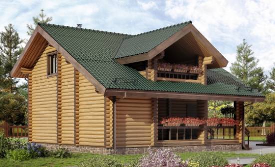110-005-П Проект двухэтажного дома с мансардой, уютный загородный дом из дерева Жигулёвск | Проекты домов от House Expert