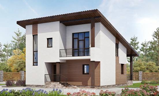 140-005-П Проект двухэтажного дома с мансардой, доступный загородный дом из арболита Жигулёвск | Проекты домов от House Expert
