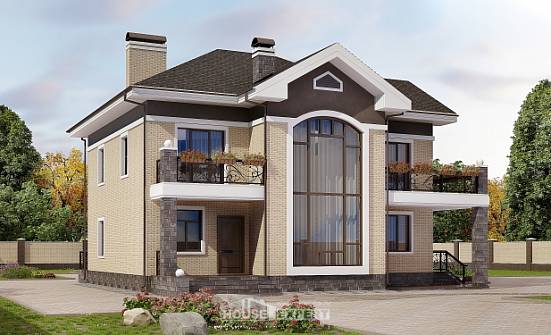 200-006-П Проект двухэтажного дома, современный загородный дом из кирпича Жигулёвск | Проекты домов от House Expert