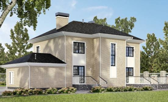 180-006-П Проект двухэтажного дома, гараж, средний загородный дом из кирпича Новокуйбышевск | Проекты домов от House Expert