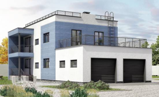 180-012-Л Проект двухэтажного дома, гараж, средний загородный дом из кирпича Отрадный | Проекты домов от House Expert
