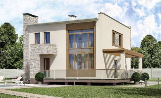 185-001-П Проект двухэтажного дома, классический загородный дом из поризованных блоков Новокуйбышевск | Проекты домов от House Expert