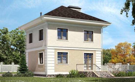090-003-Л Проект двухэтажного дома, небольшой домик из пеноблока Новокуйбышевск | Проекты домов от House Expert