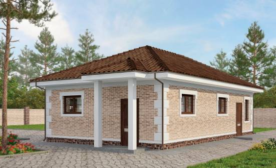 070-005-П Проект гаража из кирпича Отрадный | Проекты одноэтажных домов от House Expert
