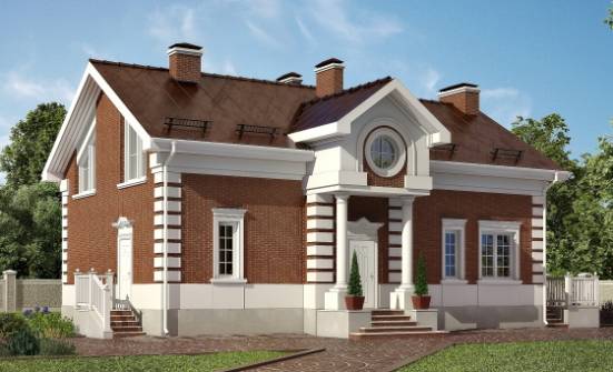 160-009-П Проект двухэтажного дома с мансардным этажом, экономичный домик из арболита Сызрань | Проекты домов от House Expert