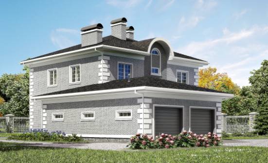 245-004-Л Проект двухэтажного дома и гаражом, простой дом из кирпича Жигулёвск | Проекты домов от House Expert