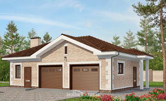 070-005-П Проект гаража из кирпича Отрадный | Проекты домов от House Expert