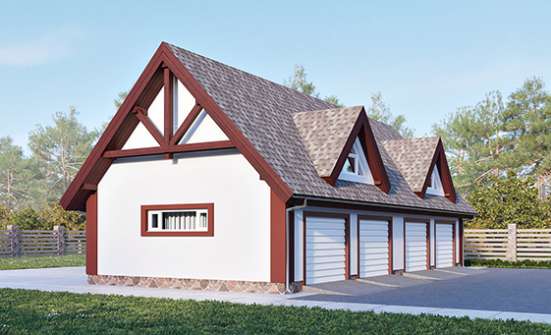 145-002-Л Проект гаража из твинблока Самара | Проекты домов от House Expert