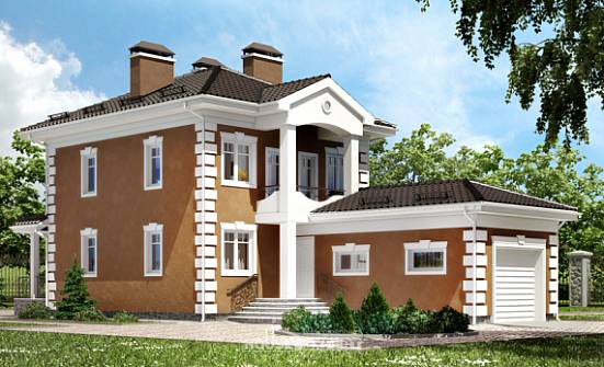 150-006-П Проект двухэтажного дома, гараж, доступный домик из керамзитобетонных блоков Жигулёвск | Проекты домов от House Expert