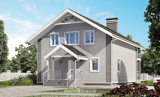 150-007-П Проект двухэтажного дома мансардный этаж, красивый загородный дом из газосиликатных блоков Самара | Проекты домов от House Expert