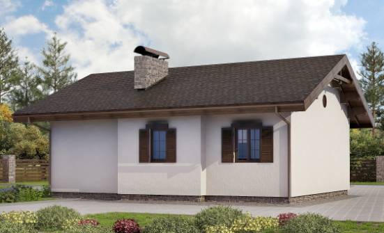 090-002-П Проект одноэтажного дома, небольшой дом из кирпича Сызрань | Проекты домов от House Expert