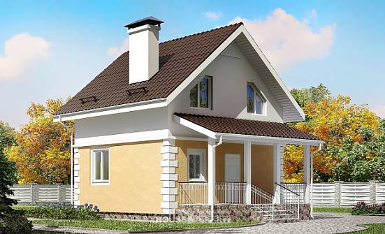 070-002-П Проект двухэтажного дома мансардный этаж, простой домик из арболита Сызрань | Проекты домов от House Expert