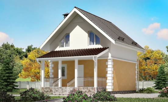 070-002-П Проект двухэтажного дома мансардный этаж, простой домик из арболита Сызрань | Проекты домов от House Expert