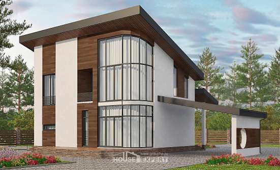 230-001-П Проект двухэтажного дома с мансардой, простой домик из кирпича Новокуйбышевск | Проекты домов от House Expert