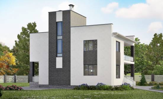 225-001-П Проект двухэтажного дома, современный коттедж из арболита Сызрань | Проекты домов от House Expert