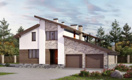 240-004-П Проект двухэтажного дома мансардой, гараж, просторный домик из арболита Новокуйбышевск | Проекты домов от House Expert