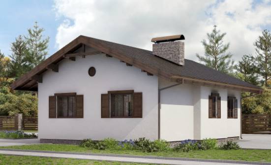 090-002-П Проект одноэтажного дома, небольшой дом из кирпича Сызрань | Проекты одноэтажных домов от House Expert
