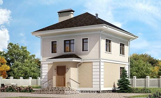 090-003-Л Проект двухэтажного дома, небольшой домик из пеноблока Новокуйбышевск | Проекты домов от House Expert