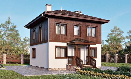 100-006-Л Проект двухэтажного дома, скромный дом из бризолита Сызрань | Проекты домов от House Expert