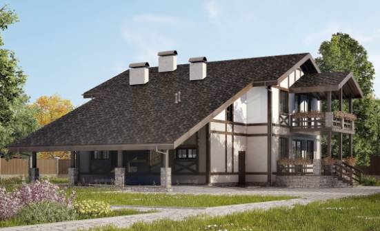 250-002-П Проект двухэтажного дома с мансардой, гараж, уютный дом из кирпича Жигулёвск | Проекты домов от House Expert