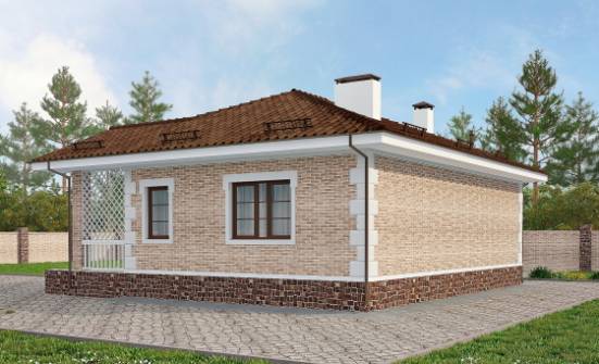 065-002-П Проект бани из кирпича Самара | Проекты одноэтажных домов от House Expert