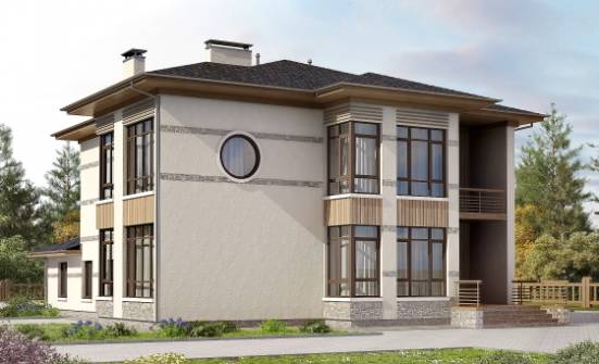 345-001-П Проект двухэтажного дома, уютный дом из твинблока Сызрань | Проекты домов от House Expert
