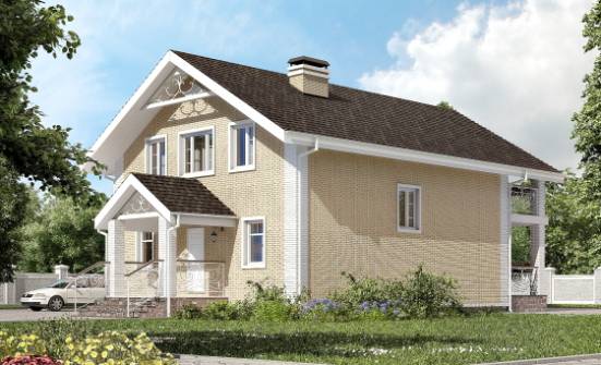 150-007-Л Проект двухэтажного дома с мансардным этажом, недорогой коттедж из газобетона Новокуйбышевск | Проекты домов от House Expert
