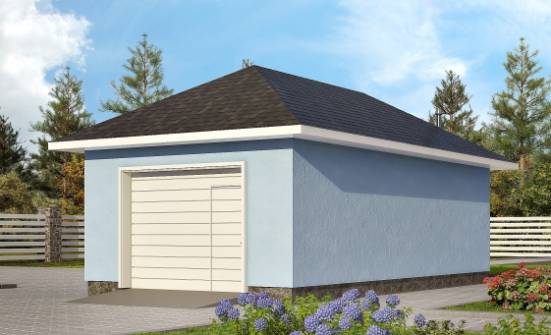 040-001-Л Проект гаража из пеноблока Отрадный | Проекты домов от House Expert