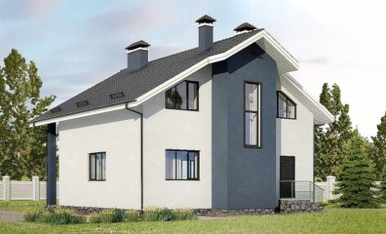 150-005-П Проект двухэтажного дома мансардой, классический домик из газосиликатных блоков Сызрань | Проекты домов от House Expert