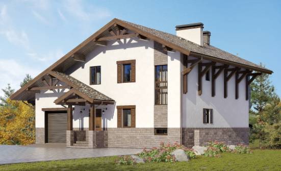 305-002-П Проект трехэтажного дома с мансардой, большой коттедж из кирпича Самара | Проекты домов от House Expert
