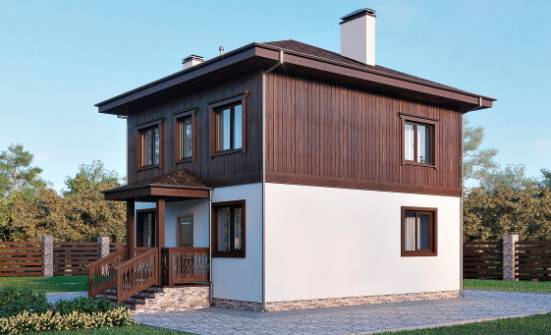 100-006-Л Проект двухэтажного дома, скромный дом из бризолита Сызрань | Проекты домов от House Expert