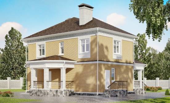 160-001-Л Проект двухэтажного дома, уютный дом из газобетона Новокуйбышевск | Проекты домов от House Expert