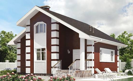 115-001-П Проект двухэтажного дома с мансардой, небольшой коттедж из газосиликатных блоков Жигулёвск | Проекты домов от House Expert