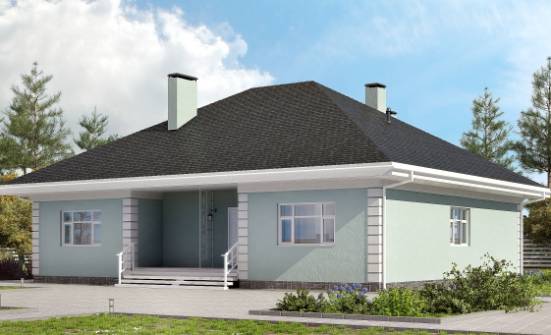135-003-Л Проект одноэтажного дома, простой дом из керамзитобетонных блоков Сызрань | Проекты домов от House Expert