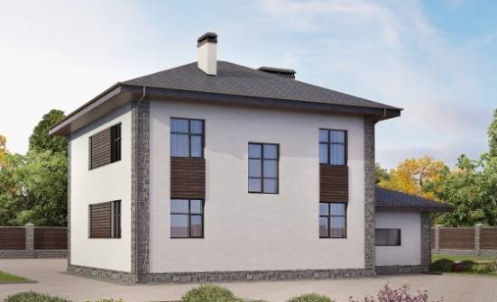 185-004-Л Проект двухэтажного дома, гараж, просторный коттедж из керамзитобетонных блоков Отрадный | Проекты домов от House Expert