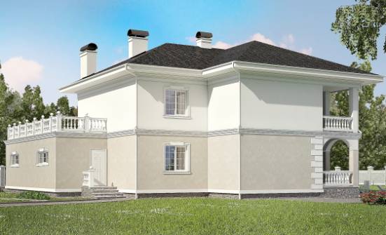 340-002-П Проект двухэтажного дома, гараж, красивый дом из кирпича Сызрань | Проекты домов от House Expert