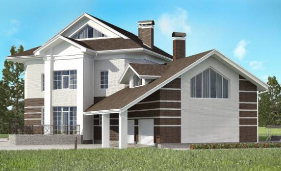 410-001-П Проект двухэтажного дома, гараж, красивый коттедж из кирпича Самара | Проекты домов от House Expert